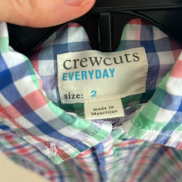 Crewcuts Kids Secret Wash Shirt in Rainbow Plaid toddler boys size 2 - Picture 2 of 5